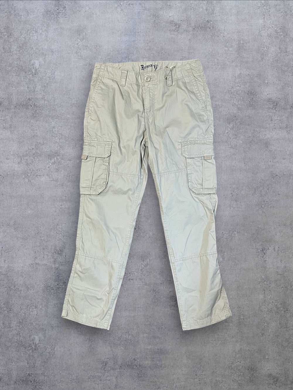 Khaki Roebuck and Co. 100% Cotton Sz 30x30 Cargo Pants